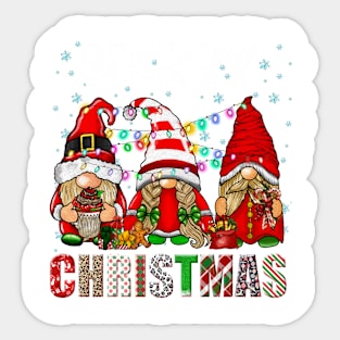 Merry Christmas Gnome Family Funny Xmas Tree Women Men Kids Sticker